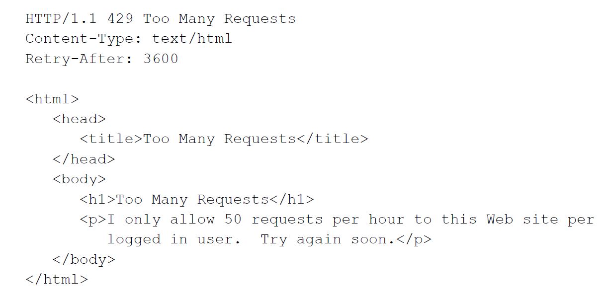 429 code example from the RFC documentation